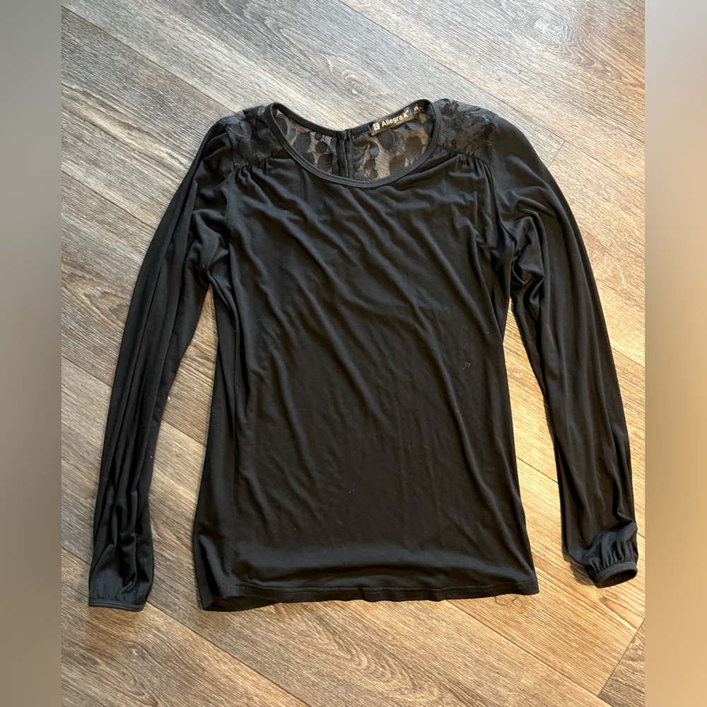 Women’s Long Sleeve Lace Black S